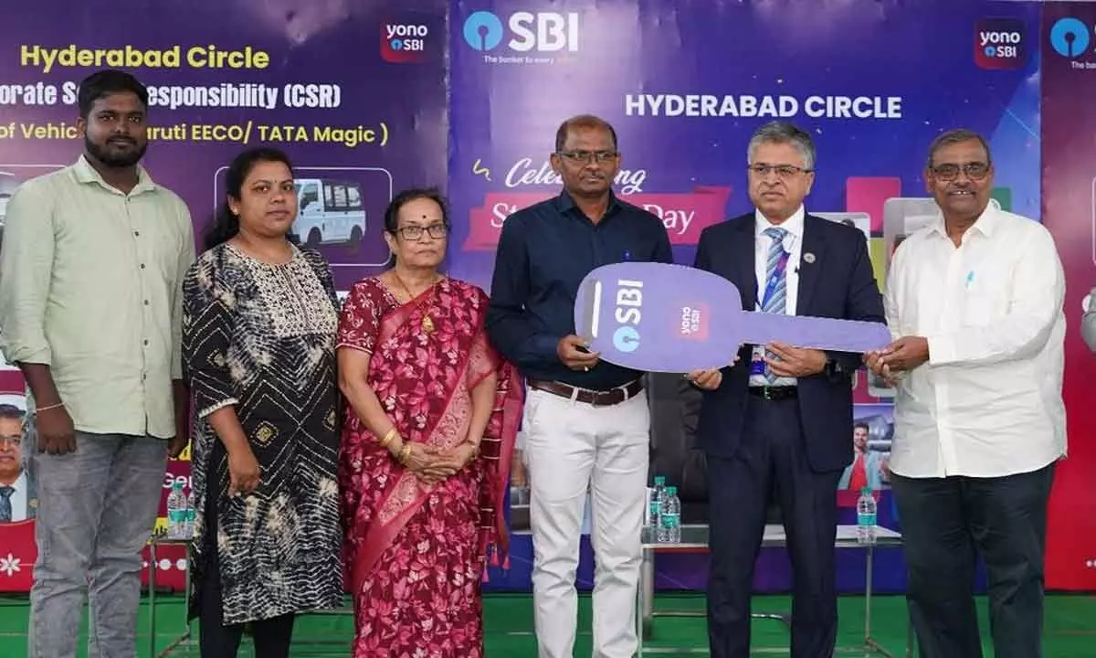 NGOs receive vehicles and rooftop solar system donation from SBI