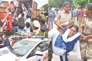 Police foil students’ attempt to surround Raj Bhavan in NEET protest