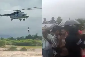 Rescue operation saves 41 people stranded in Peddavagu floodwaters