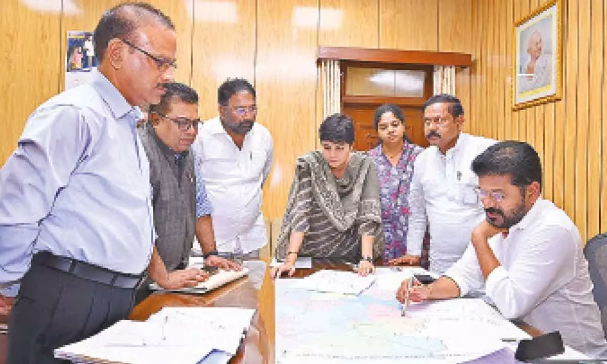 Revanth Engages in Discussions on Vikarabad-Krishna Railway Line