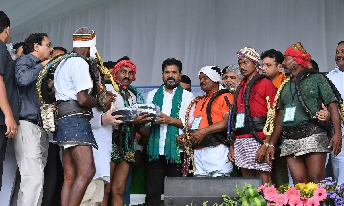 Revanth Reddy, Chief Minister, supports planting toddy palm trees along roadsides.
