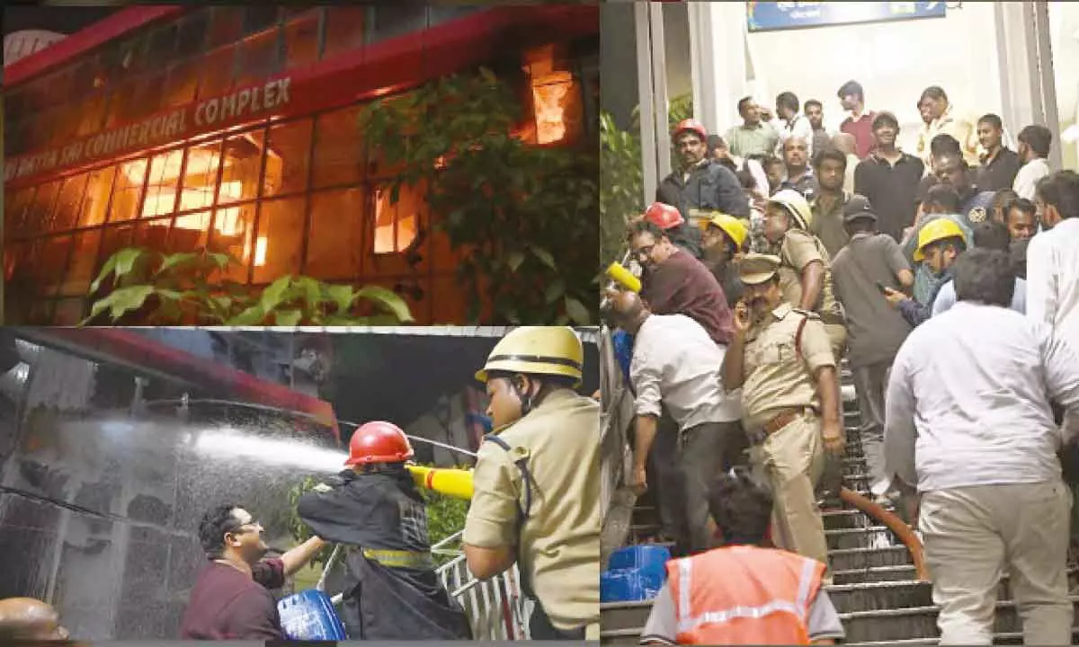 RTC X Roads in Hyderabad engulfed by major building fire