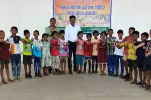 Selections for admission in 4th class at Sports School in Prakasam Stadium Kothagudem held at District Level.