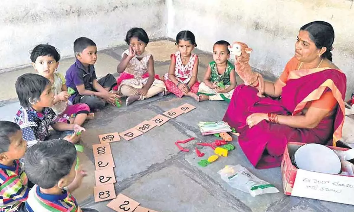 Teachers and Student Unions Oppose Changes to Anganwadi Centres