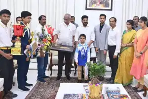 Telangana CM Revanth Reddy meets Indian Grand Master and chess players, praises their achievements