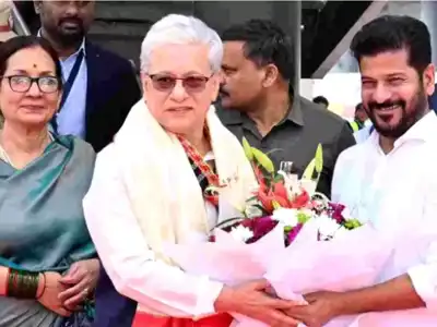 Telangana’s New Governor, Jishnudev Varma, Receives Warm Welcome at Shamshabad Airport