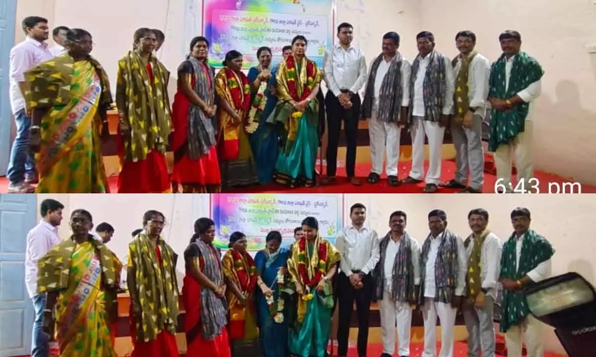 ZP Chairperson and public representatives bid farewell at meeting.