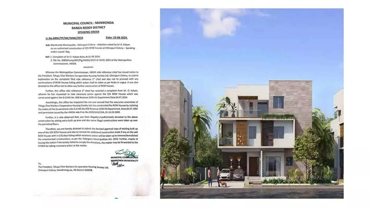 225 Villas in Chitrapuri Colony to be Demolished by HMDA