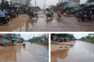 Aiza Struggles with Drainage Problems, Leading to Road Damage