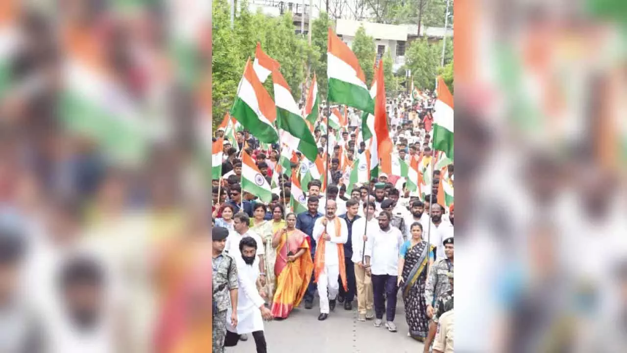 Bandi Participates in the ‘Har Ghar Tiranga Yatra’