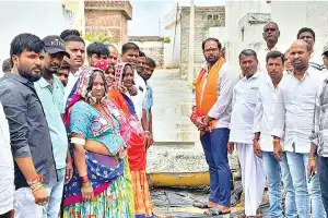BRS Leaders Construct Road to Hamlet