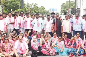 BRS Members Protest Against Revanth’s ‘Sisters’ Remark