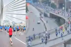CP Srinivas Reddy Flags Off Marathon from Necklace Road to Gachibowli