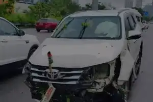 Former ZP Chairperson Saritha’s Vehicle Involved in Road Accident