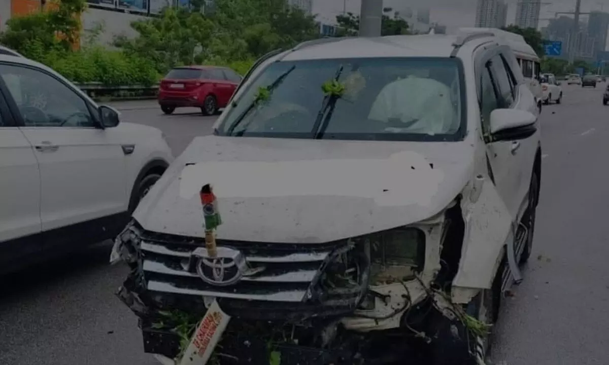 Former ZP Chairperson Saritha’s Vehicle Involved in Road Accident