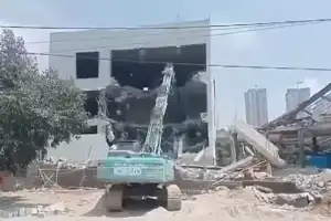 HYDRA Takes Action, Demolishes Illegal Structures Near Gandipet