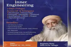 Isha Foundation to Host Week-long ‘Inner Engineering’ Yoga Session Starting August 14