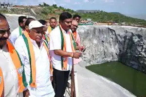 Leaders from BJPLP Tour Sunkishala Project Location