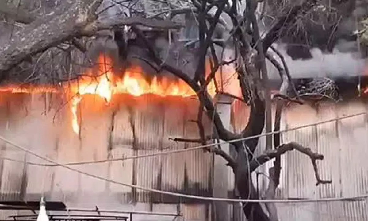 Massive Blaze Erupts in Puranapul, Hyderabad