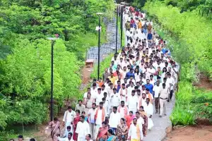 Massive Turnout for Giri Parikrama Event at Yadadri