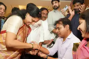 MLC Kavitha Celebrates Rakhi at Her Residence in Banjara Hills
