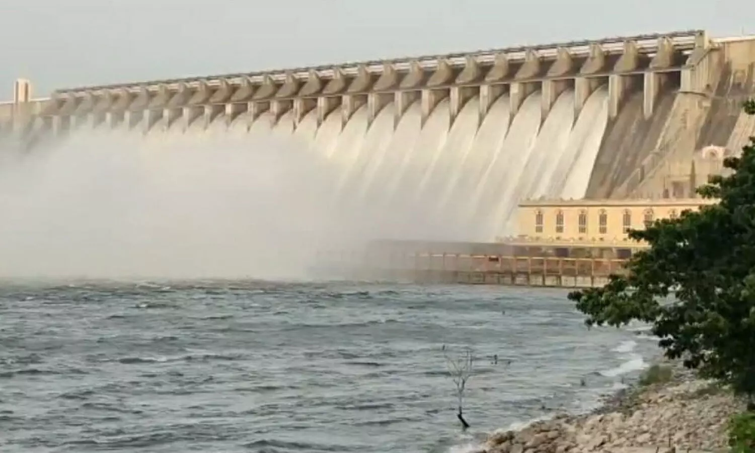 Nagarjuna Sagar Dam Overflows as 22 Gates Opened
