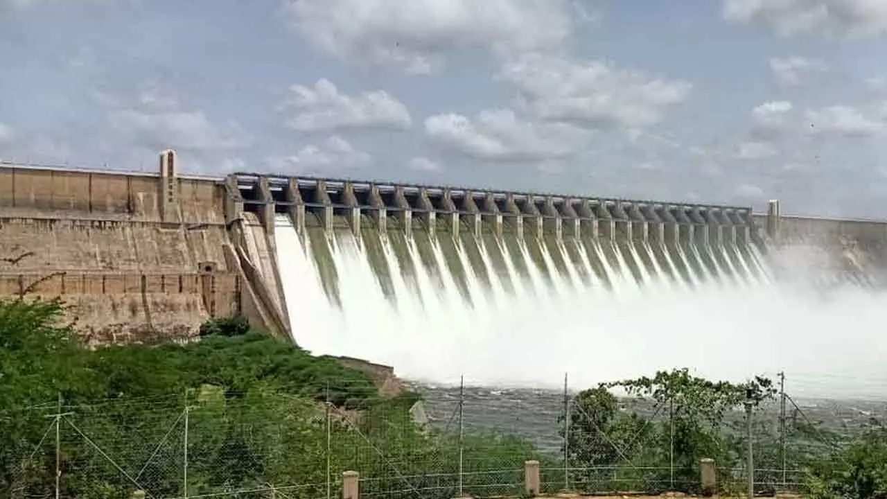 Nagarjuna Sagar Project Opens 26 Gates to Release Floodwater