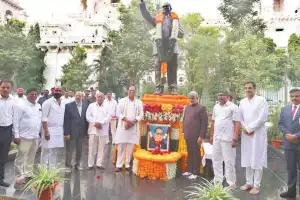 National Flag Raised by Speaker at Assembly Premises