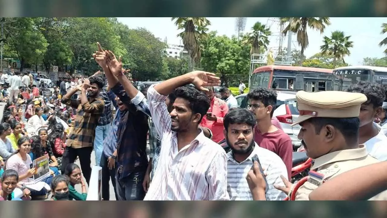 Nizam College Students Rally for UG Girls’ Hostel Facilities