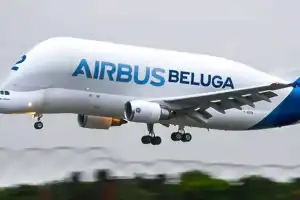 Rare Airbus Beluga Touches Down at Hyderabad’s Shamshabad Airport