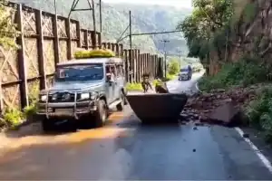 Rockfall Triggered by Heavy Rainfall in Srisailam