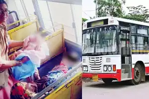 RTC Bus Conductor Assists Pregnant Woman During Labor