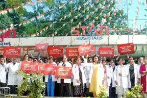 STAR Hospitals Hyderabad Organizes Solidarity March for Justice in Kolkata Doctor’s Tragic Case