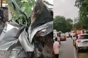 Three Dead, One Injured in Car Crash into Tree in Nagarkurnool
