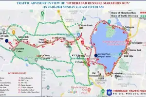 Traffic Advisory Issued in Hyderabad for August 25 Marathon Run