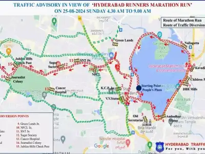 Traffic Advisory Issued in Hyderabad for August 25 Marathon Run