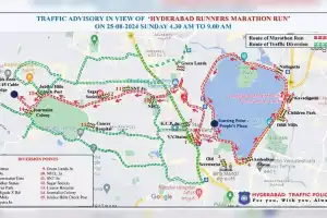 Traffic Restrictions in Place for Hyderabad Runners Marathon Tomorrow