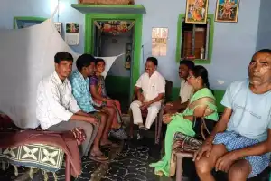 TRS Leader Nagar Doddi Venkata Ramulu Visits Thunderstorm-Affected Kuruvapalle Village