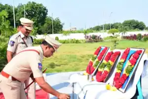 District SP Sri T. Srinivas Rao, IPS, Leads Flag Hoisting Ceremony on Telangana People’s Governance Day