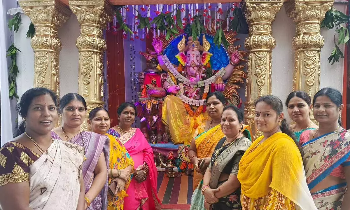 “Grand Ganesh Pujas Celebrated at Nagar Kurnool District Headquarters”