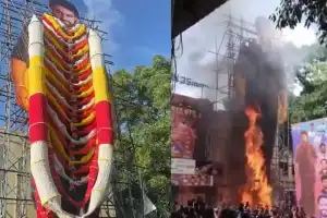 Hyderabad: Fire Erupts During Jr NTR’s ‘Devara’ Celebrations at Sudarshan Theatre