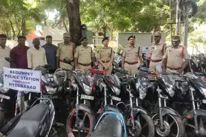 Hyderabad Police Arrest Notorious Bike Thief, Recover 59 Stolen Motorcycles Valued at Rs 42 Lakh