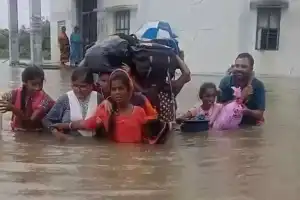 KGBV Flooded; Students Relocated to Function Hall for Shelter