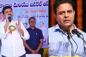 KTR Responds to Minister Ponguleti Srinivas Reddy’s Open Challenge, Escalates Political Tensions