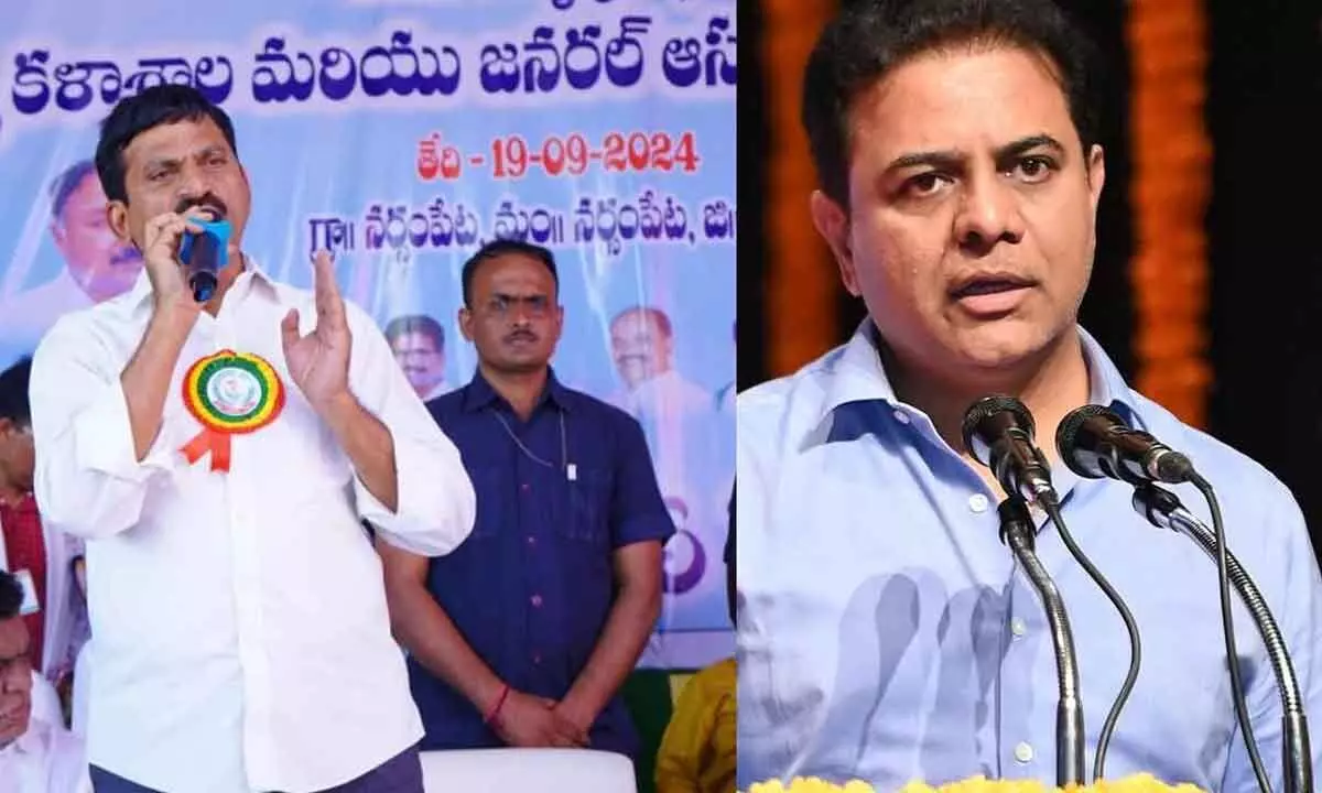 KTR Responds to Minister Ponguleti Srinivas Reddy’s Open Challenge, Escalates Political Tensions