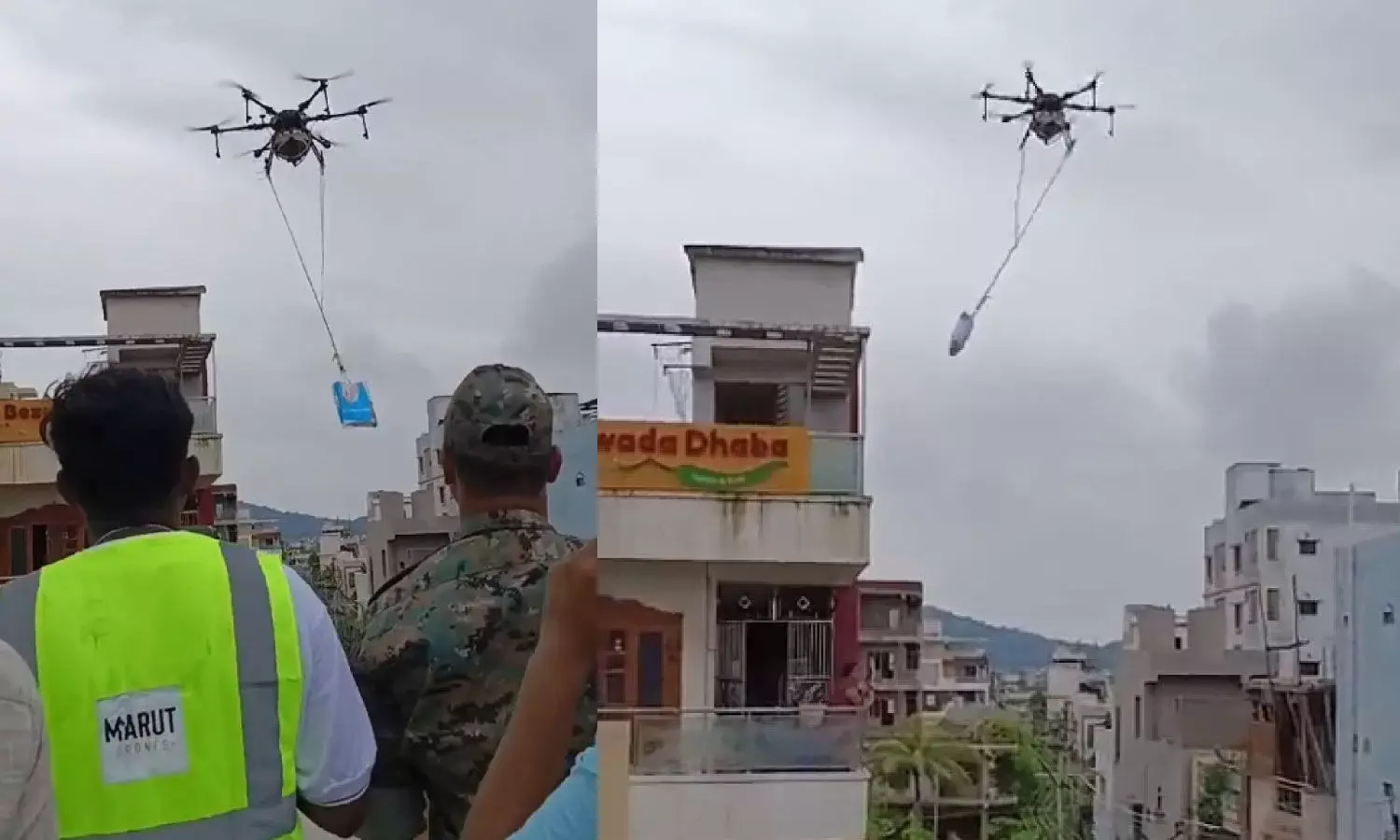 Marut Drones Deploys Fleet of 10 Drones to Deliver Essential Supplies to Flood Victims in Vijayawada