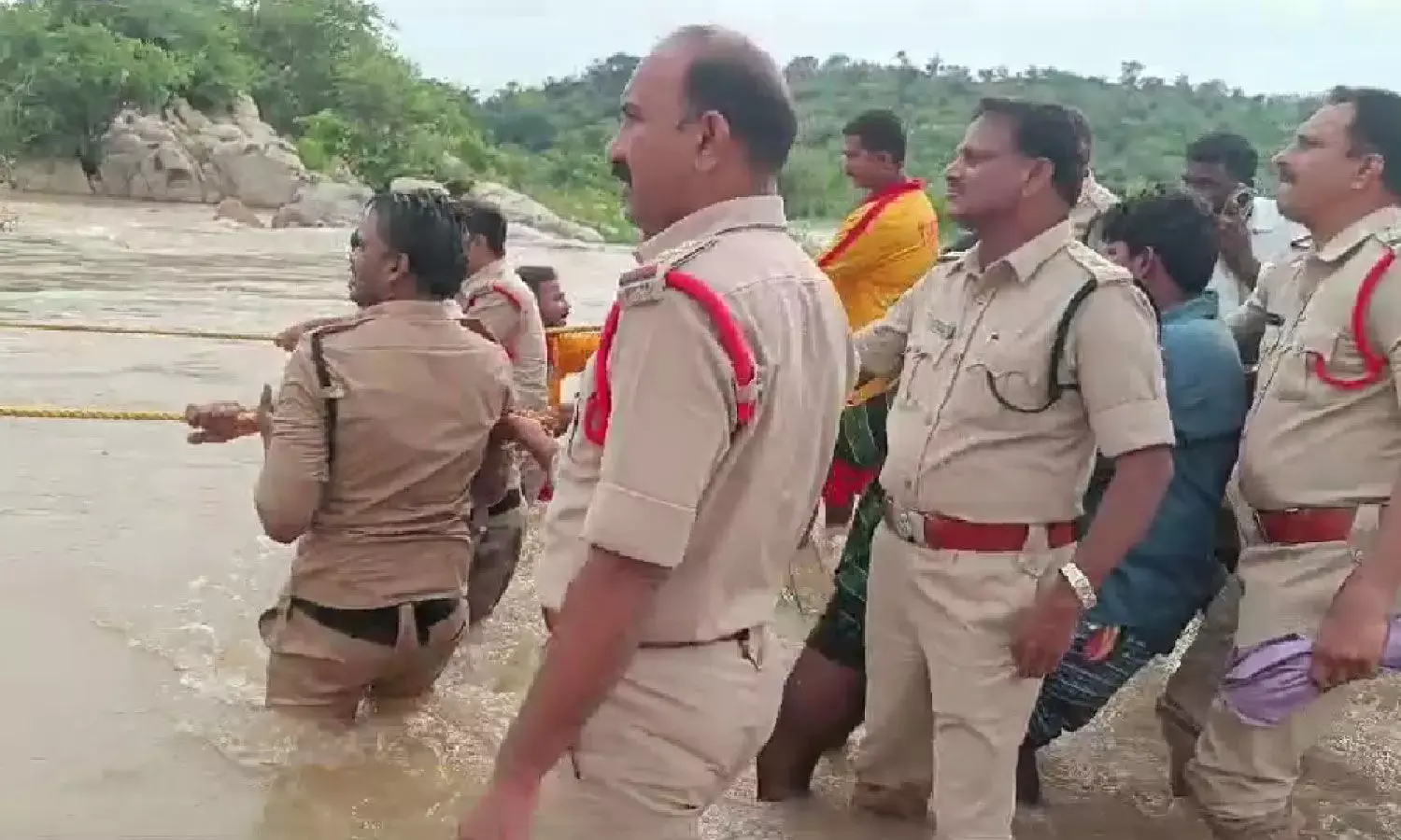 Medak QRT Team Heroically Rescues Man Trapped in Floodwaters
