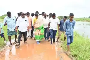 MP Aruna Calls for Support for Farmers Affected by Crop Loss