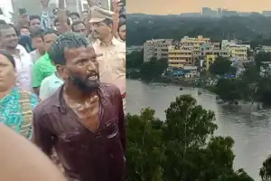 Officials Initiate HYDRA Markings in Musi Riverbed, Sparking Resident Protests
