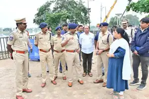 Rachakonda CP Sudhir Babu Reviews Ganesh Immersion Preparations at Sarur Nagar Pond